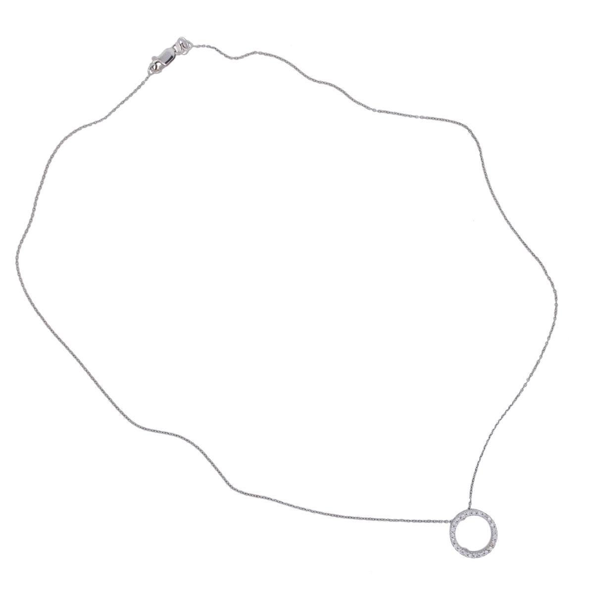 roberto coin diamond circle pendant necklace