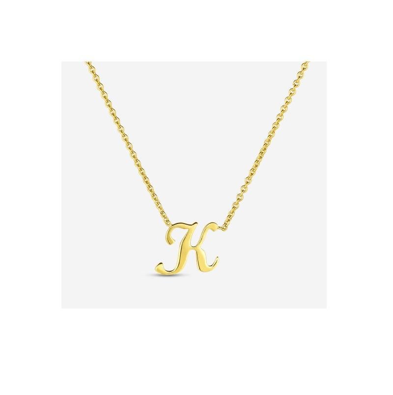 Roberto Coin Small Initial ‘K’ Pendent 000021AYCH0K In New Condition In Wilmington, DE