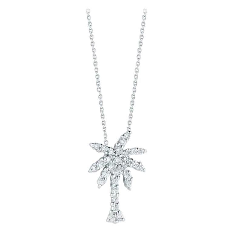 Roberto Coin Small Palm Tree Pendent with Diamonds 001236AWCHX0 For Sale