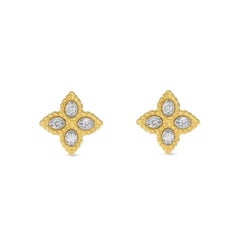 Roberto Coin Small Princess Flower Diamond Stud Earring 7771383AJERX