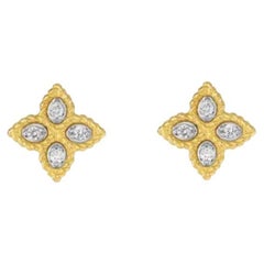 Roberto Coin Small Princess Flower Diamond Stud Earring 7771383AJERX