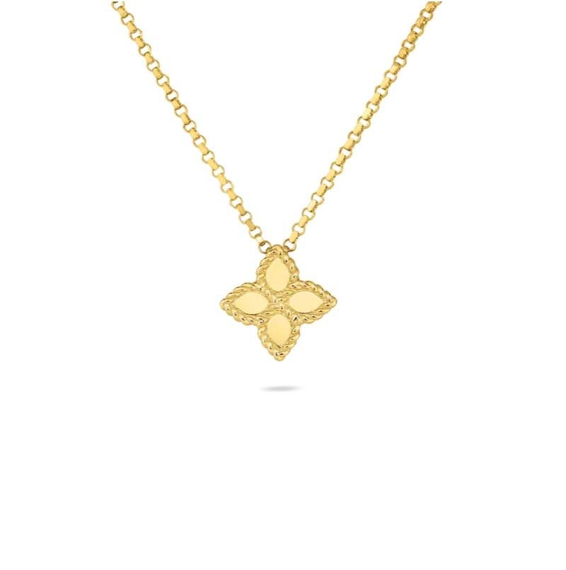 Roberto Coin Small Princess Flower Necklace 7771367AYCH0 In New Condition For Sale In Wilmington, DE