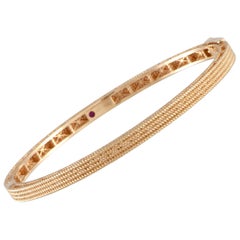 Roberto Coin Symphony Barocco 18 Karat Rose Gold Bangle Bracelet