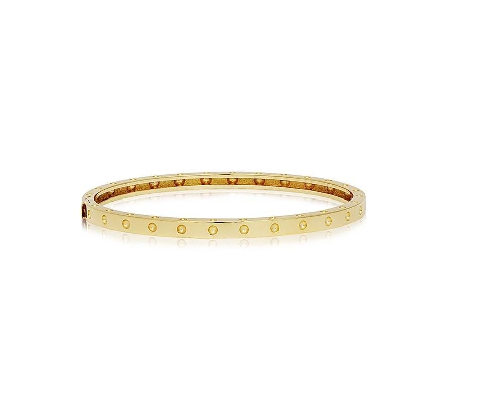 Roberto Coin Symphony Gold Pois Moi Oval Bangle 7771358AYBA0 In New Condition In Wilmington, DE