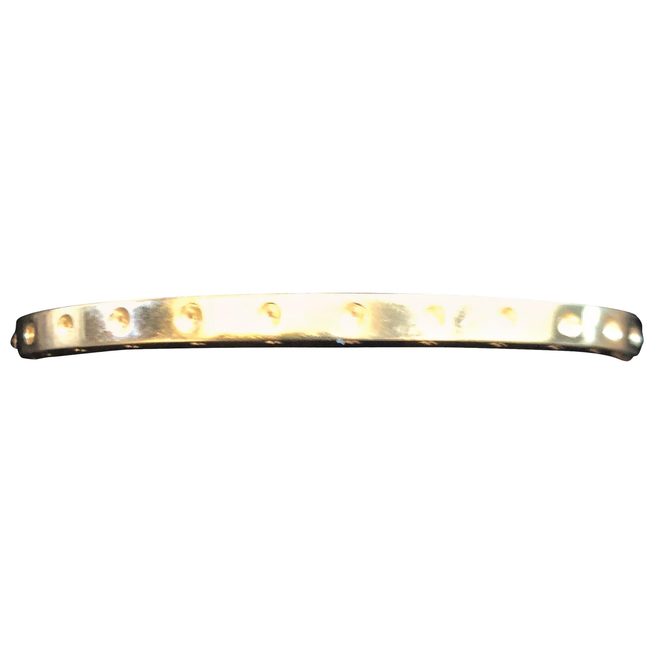 Roberto Coin Symphony Pois Moi 18 Karat Yellow Gold Bangle Bracelet