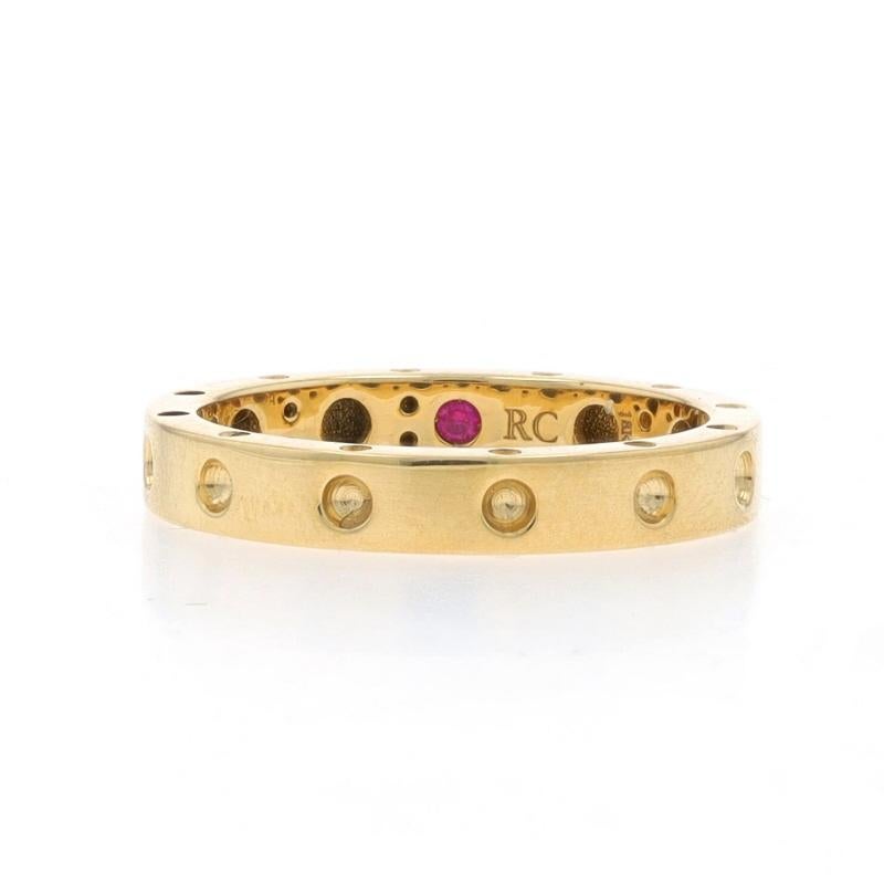 Women's or Men's Roberto Coin Symphony Pois Moi Band - Yellow Gold 18k Round Ring Sz 6 1/2 For Sale