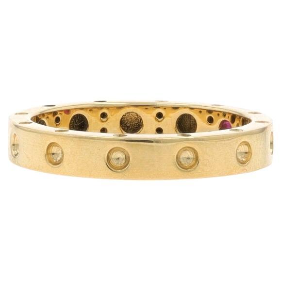 Roberto Coin Symphony Pois Moi Band - Yellow Gold 18k Round Ring Sz 6 1/2 For Sale