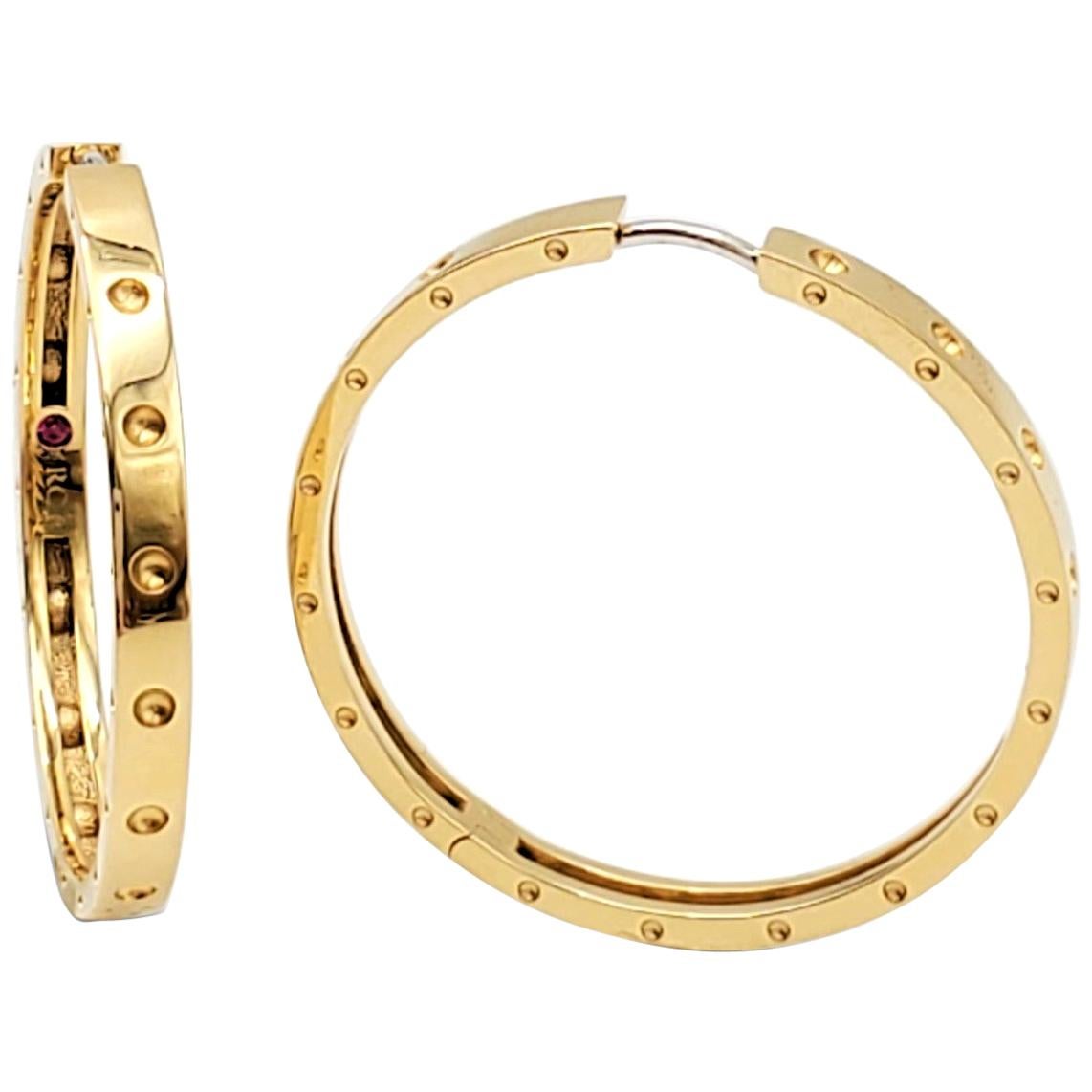 Roberto Coin Symphony Pois Moi Gold Hoop Earrings