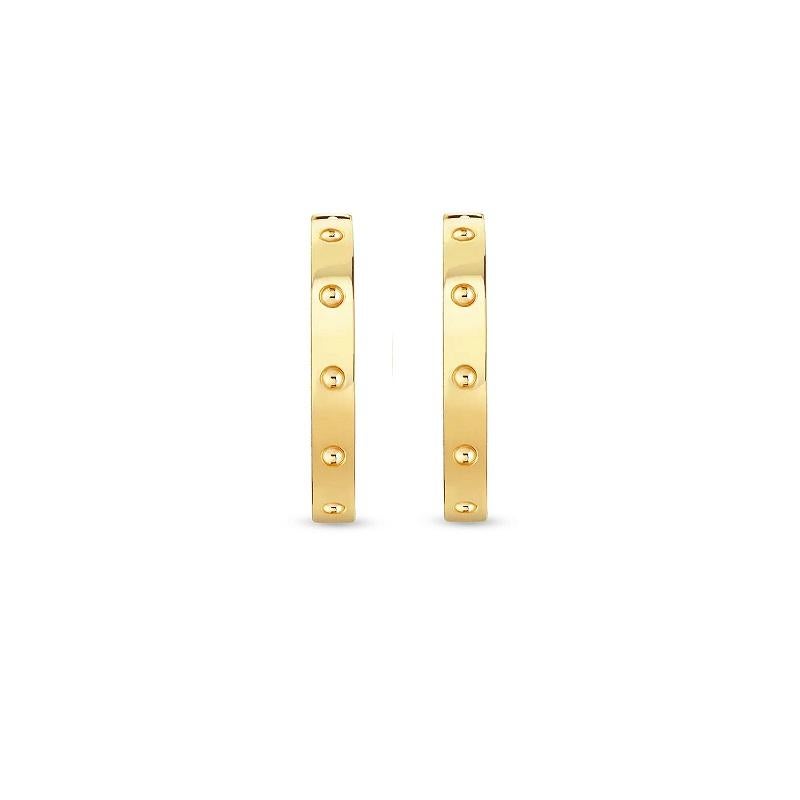 Roberto Coin Symphony Pois Moi Hoop Earring 
18kt Yellow Gold
20MM Symphony Pois Moi
7771604AYER0
