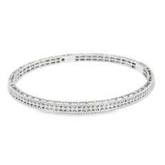Roberto Coin Symphony Princess Diamond 18-Karat Hinged Bracelet In Stock