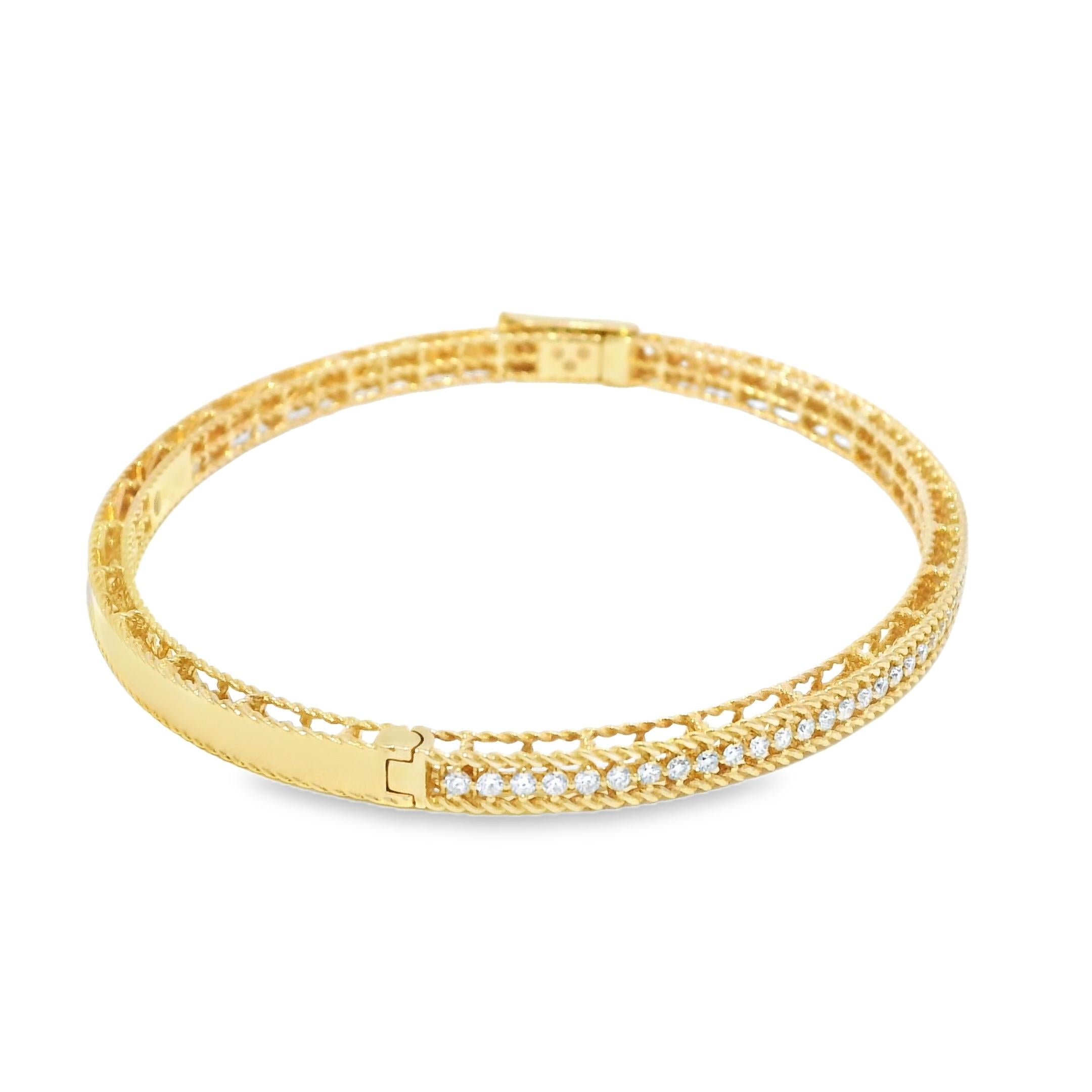 Roberto Coin, bracelet à charnières Symphony Princess Diamond 18 carats en vente 2