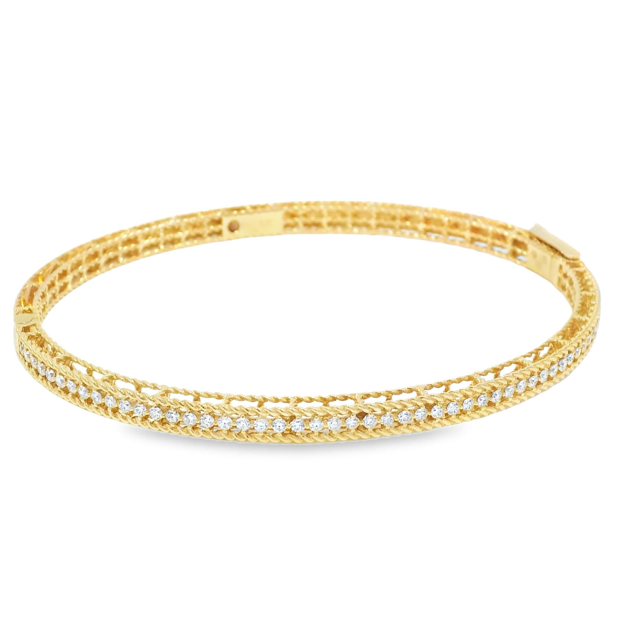 Roberto Coin, bracelet à charnières Symphony Princess Diamond 18 carats en vente 3