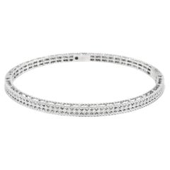 Roberto Coin Symphony Princess Diamond 18-Karat Hinged Bracelet In Stock