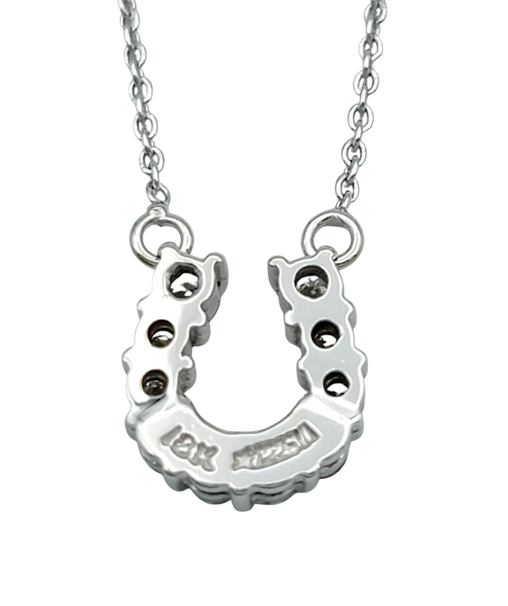 Donna Roberto Coin Collana a ferro di cavallo con diamanti Tiny Treasures in oro 18 carati in vendita