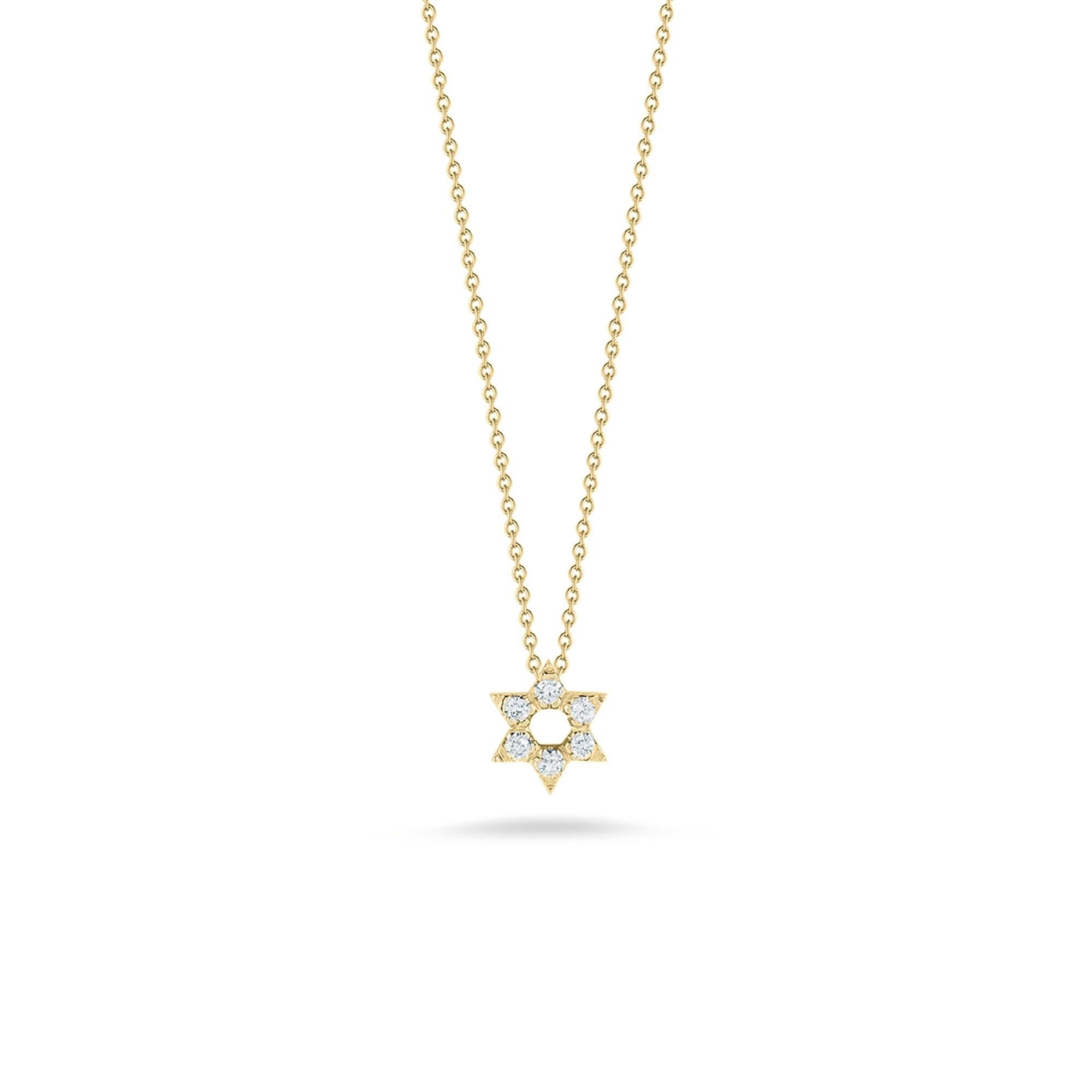 Roberto Coin Collana Tiny Treasures Diamond Star Of David 001610AYCHX0 In condizioni Nuovo in vendita a Wilmington, DE
