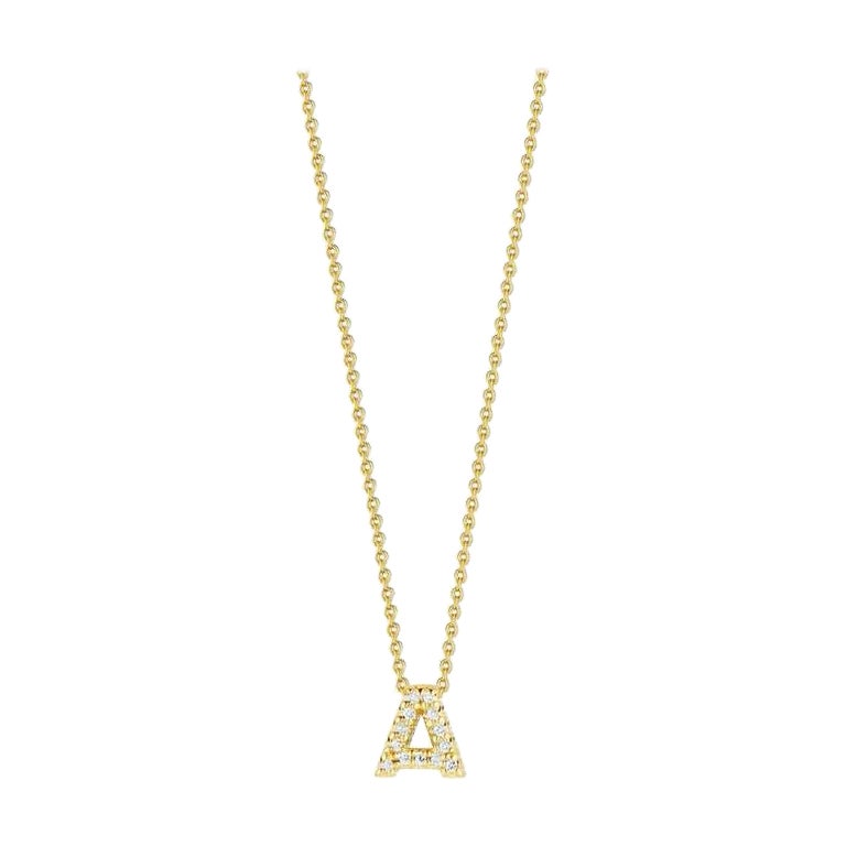 Initial collier « A » de Roberto Coin Tiny Treasures 001634AYCHXA