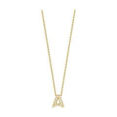Initial collier « A » de Roberto Coin Tiny Treasures 001634AYCHXA