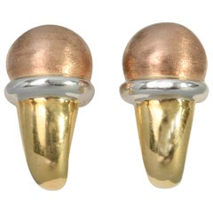 Roberto Coin Tricolor Gold Earrings