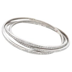 Roberto Coin Dreifach-Diamant-Armreif aus 18 Karat Weißgold