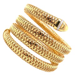 Roberto Coin Tubogas Snake Bracelet 18 Karat Yellow Gold 50.5 Grams