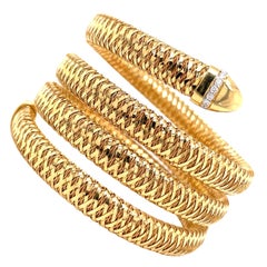 Roberto Coin Tubogas Bracelet serpent en or jaune 18 carats 50,5 grammes