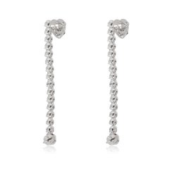 Roberto Coin Tulip Duster Drop Diamond Earrings in 18k White Gold 4.23 CTW