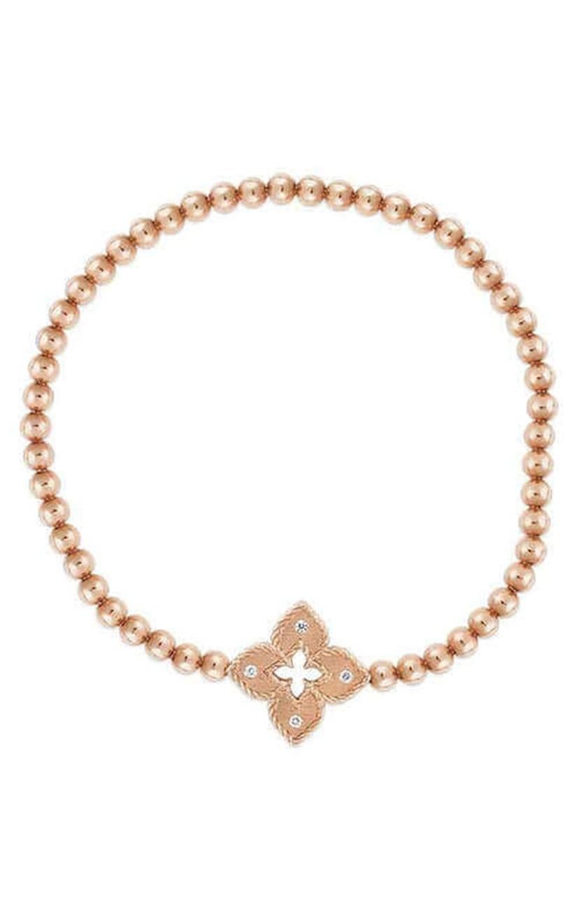 Roberto Coin Venetian Princess Armband 7773047AXLBX aus 18 Karat Roségold mit Diamanten im Zustand „Neu“ im Angebot in Wilmington, DE