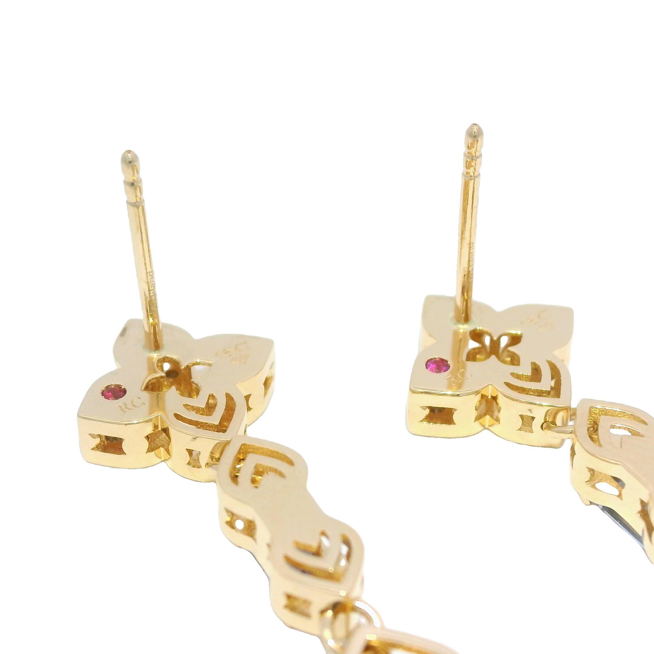 Roberto Coin 18k Rose Gold Venetian Princess Carnival Diamond & Tanzanite Earrings

These Roberto Coin, 18k rose gold Venetian Princess Carnival earrings feature natural round brilliant-cut diamonds and tanzanites. The elegant design combines