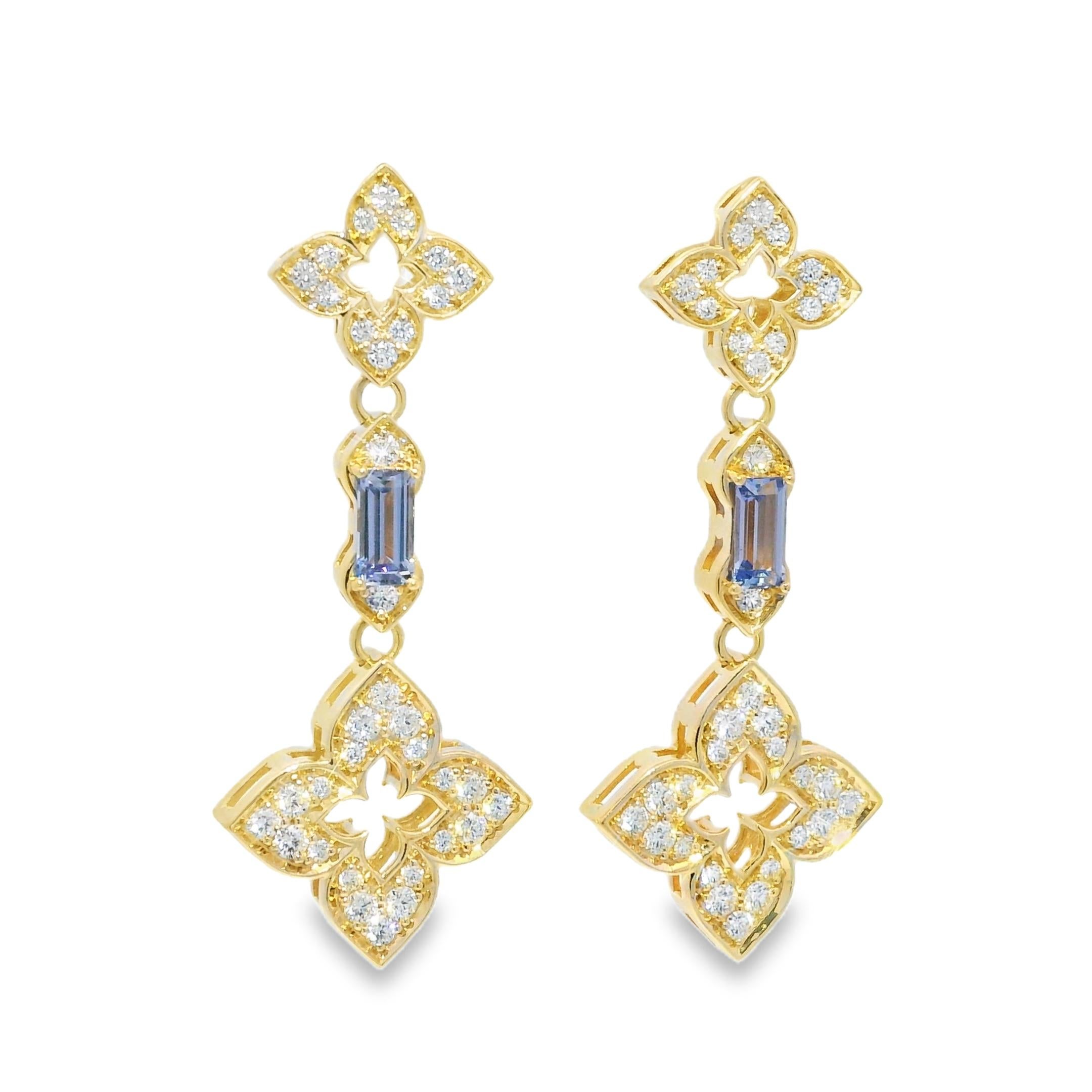 Round Cut Roberto Coin Venetian Princess Carnival 18-Karat Earrings In Stock For Sale