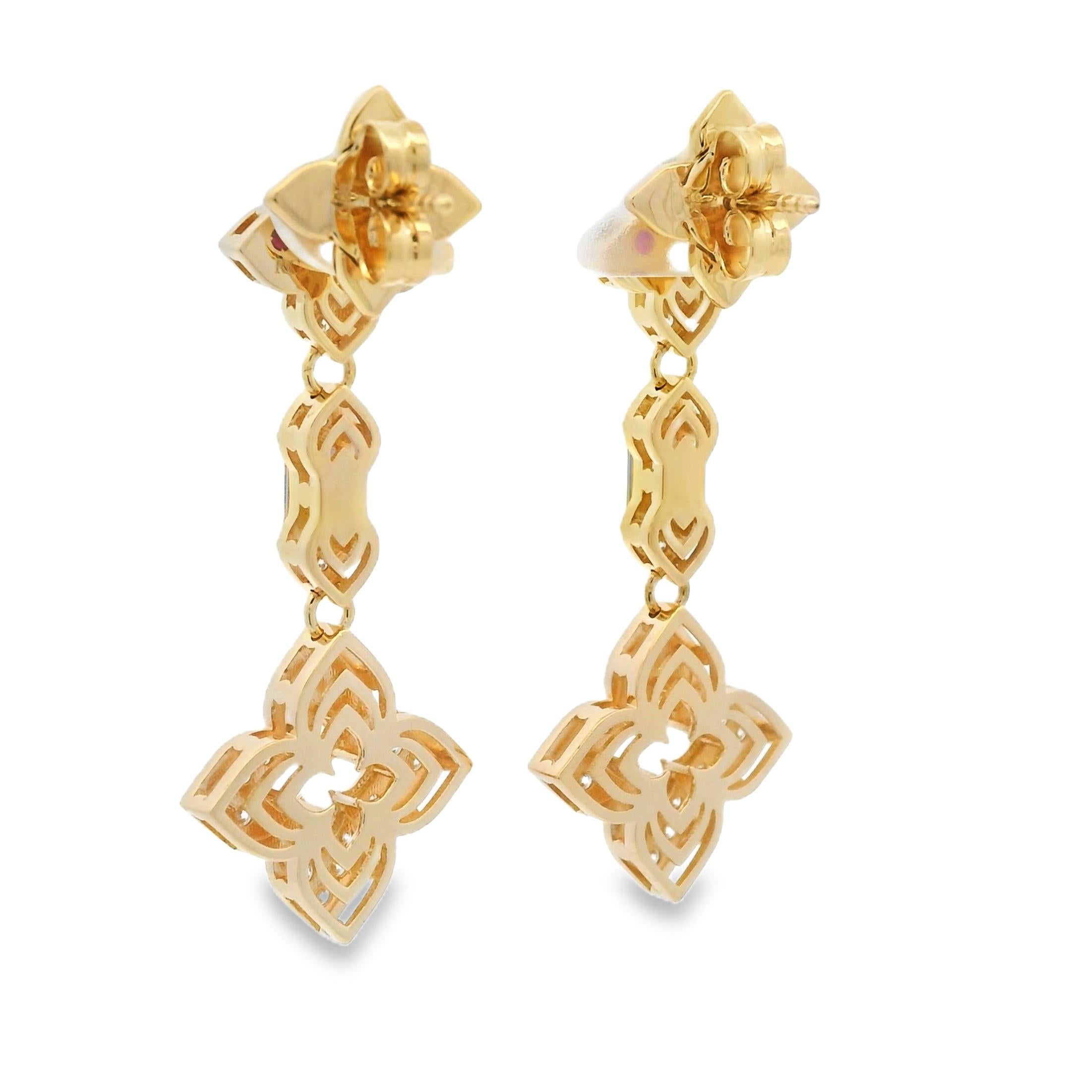 Roberto Coin Venetian Princess Carnival 18-Karat Earrings In Stock For Sale 1