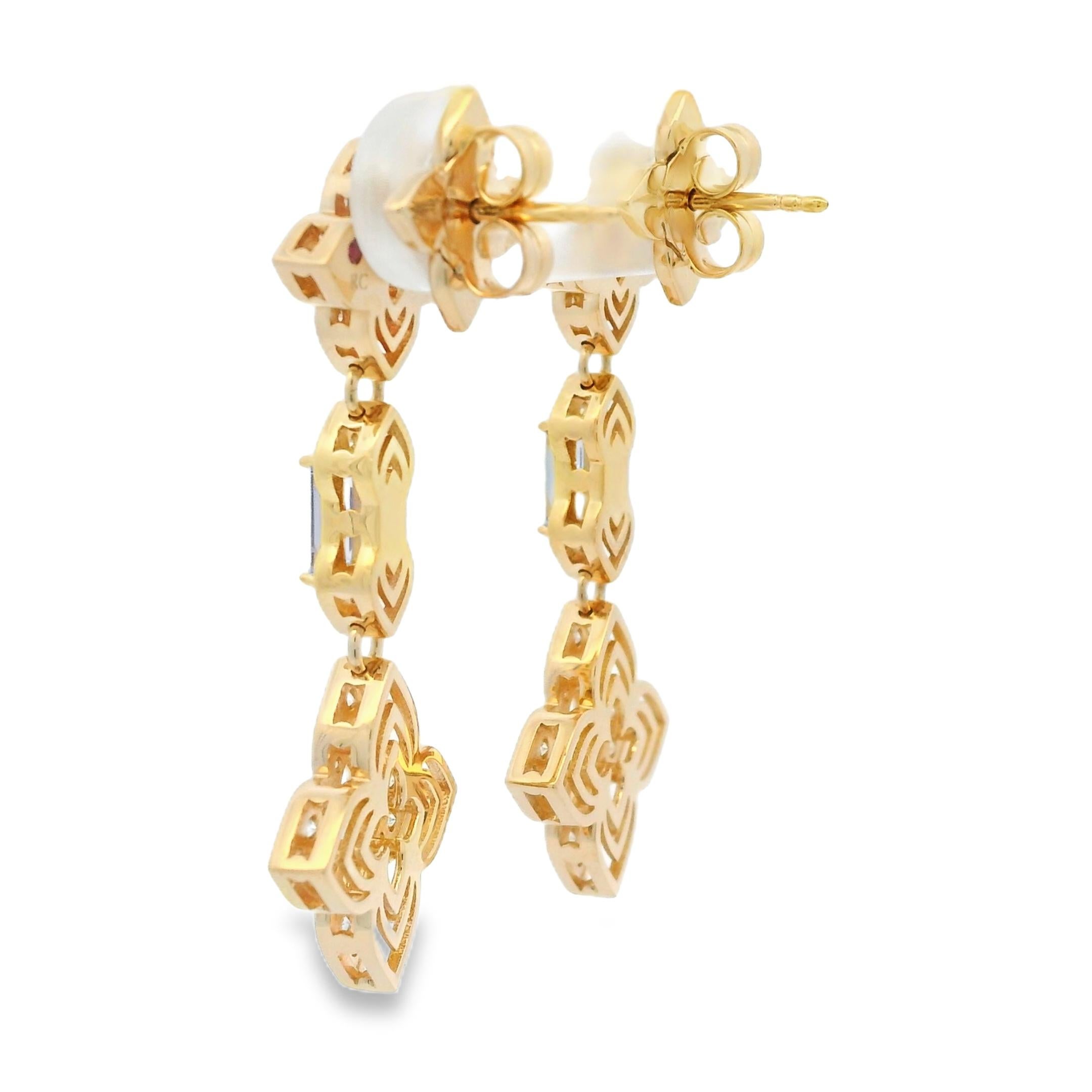 Roberto Coin Venetian Princess Carnival 18-Karat Earrings In Stock For Sale 2