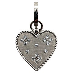 Roberto Coin Venetian Princess Diamond Heart Pendant Charm 18K Satin Gold