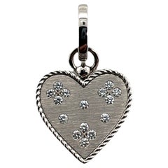 Roberto Coin Venetian Princess Diamond Heart Pendant Charm 18K Satin Gold 