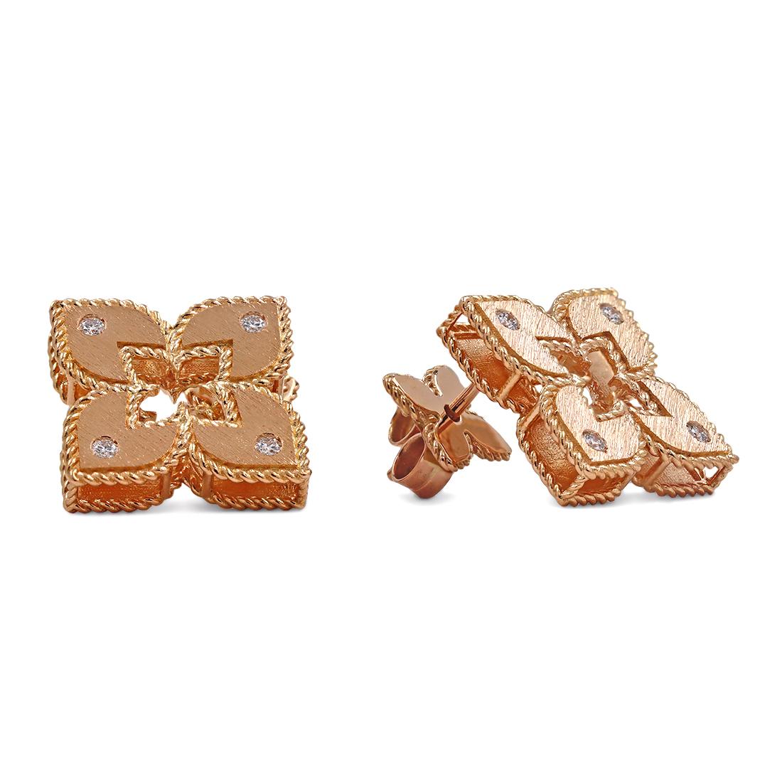 roberto coin rose gold earrings