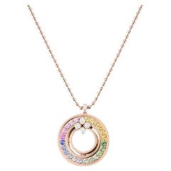 Roberto Coin Verona Rainbow Medallion Necklace 8883116AX17X