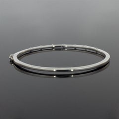 Roberto Coin White Gold 0.49 Carat Round Diamond Bangle Bracelet