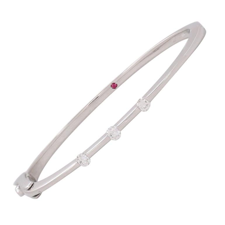 Roberto Coin White Gold Classica Parisienne Bangle