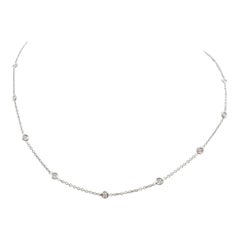 Roberto Coin White Gold 'Diamonds by the Inch' 15-Diamond Station Necklace