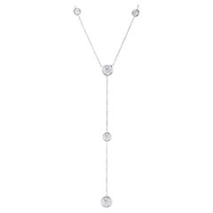 Roberto Coin White Gold Five Station Diamond ‘Y��’ Necklace 5300014AWCHX0