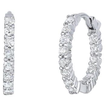 Roberto Coin 1.53 Carat Diamond Hoops For Sale at 1stDibs