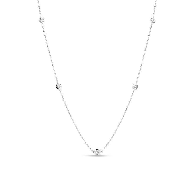 roberto coin diamond station necklace