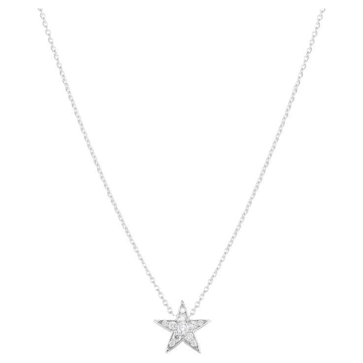 Roberto Coin White Gold Star Diamond Pendent 111438AWCHX0 For Sale
