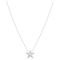 Roberto Coin Pendentif étoile en or blanc et diamant 111438AWCHX0