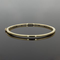 Roberto Coin Yellow Gold 0.49 Carat Round Diamond Bangle Bracelets