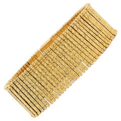 Roberto Coin Yellow Gold and Diamond Flexible Bracelet