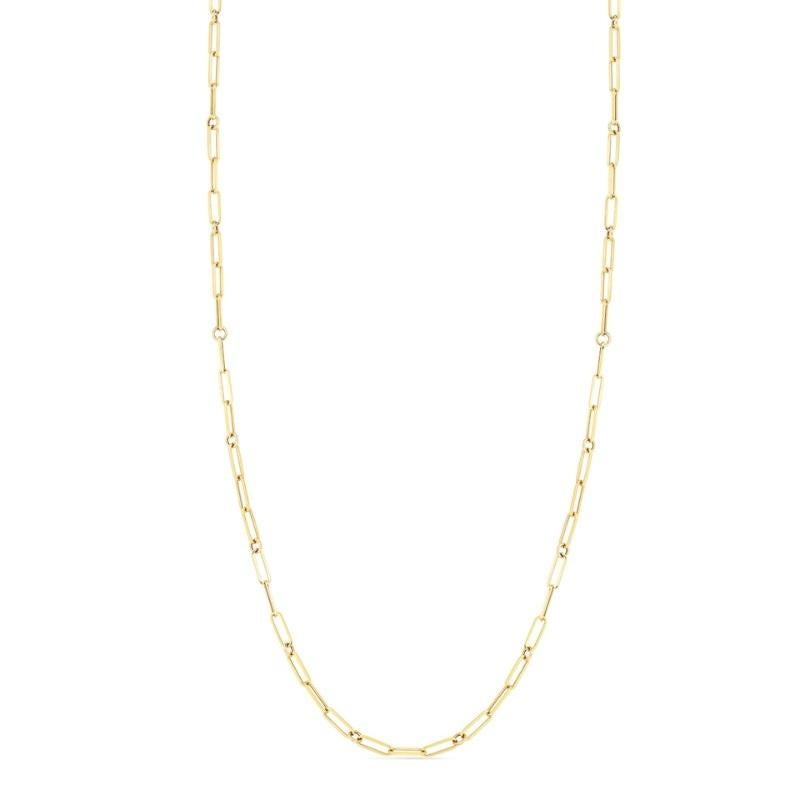 Roberto Coin 18k Yellow Gold Designer Necklace.
Chain 34