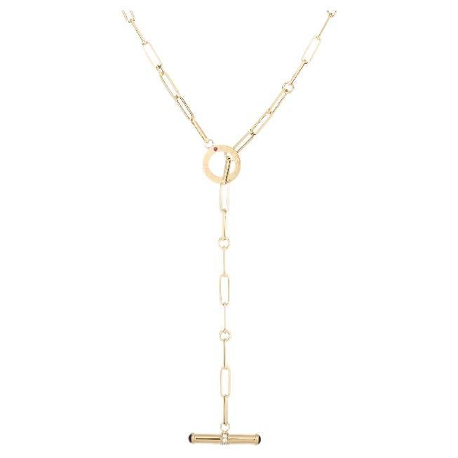 Roberto Coin Yellow Gold Diamond Accent Necklace 7773285AY17X For Sale