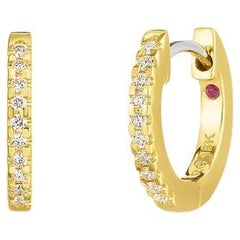 Roberto Coin Yellow Gold Diamond Hoops 002072AYERX0