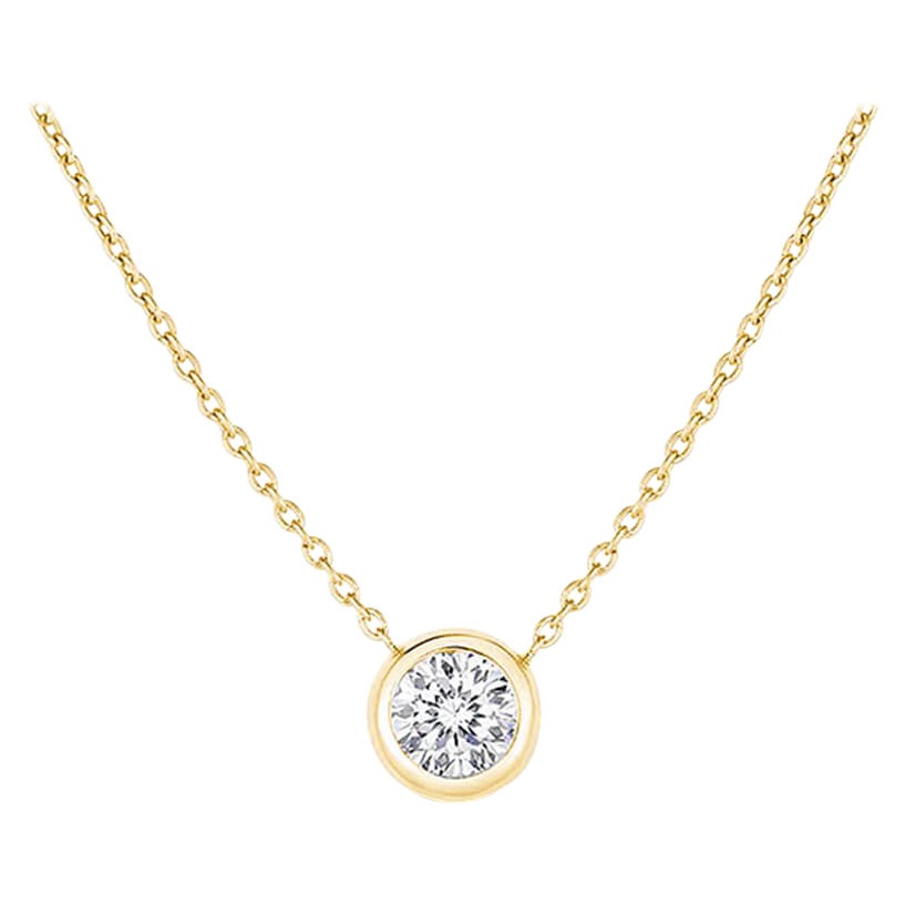 Roberto Damen-Halskette aus Gelbgold mit Münze und Diamant 001954AYCH20