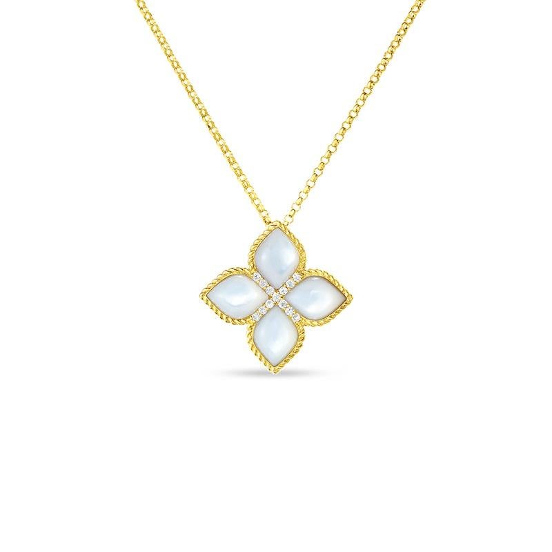 Roberto Coin Gelbgold Perlmutt-Halskette 8882433AY18MX im Zustand „Neu“ im Angebot in Wilmington, DE